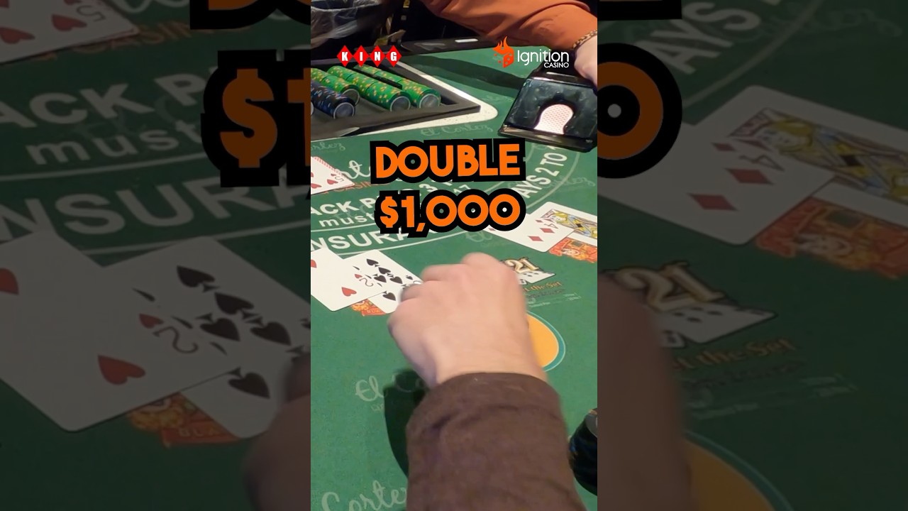 Do I ever win when I double down?! #Blackjack