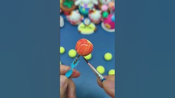 DIY How to Make Polymer Clay Miniature Realistic Apple Fruit #miniature#clay#creative#polymer#art
