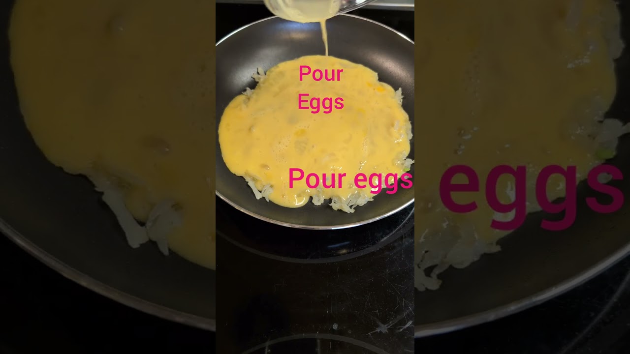 Pour 3 Egg's In 1 Shredded Potato ll Perfect for Breakfast or Lunch
