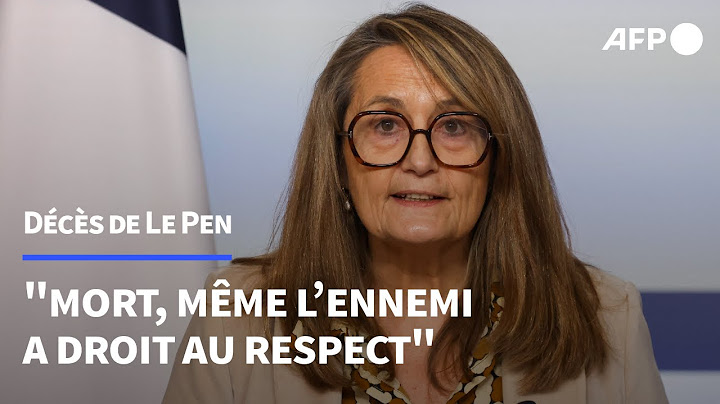 Réaction du gouvernement aux manifestations célébrant la mort de Le Pen | AFP Extrait