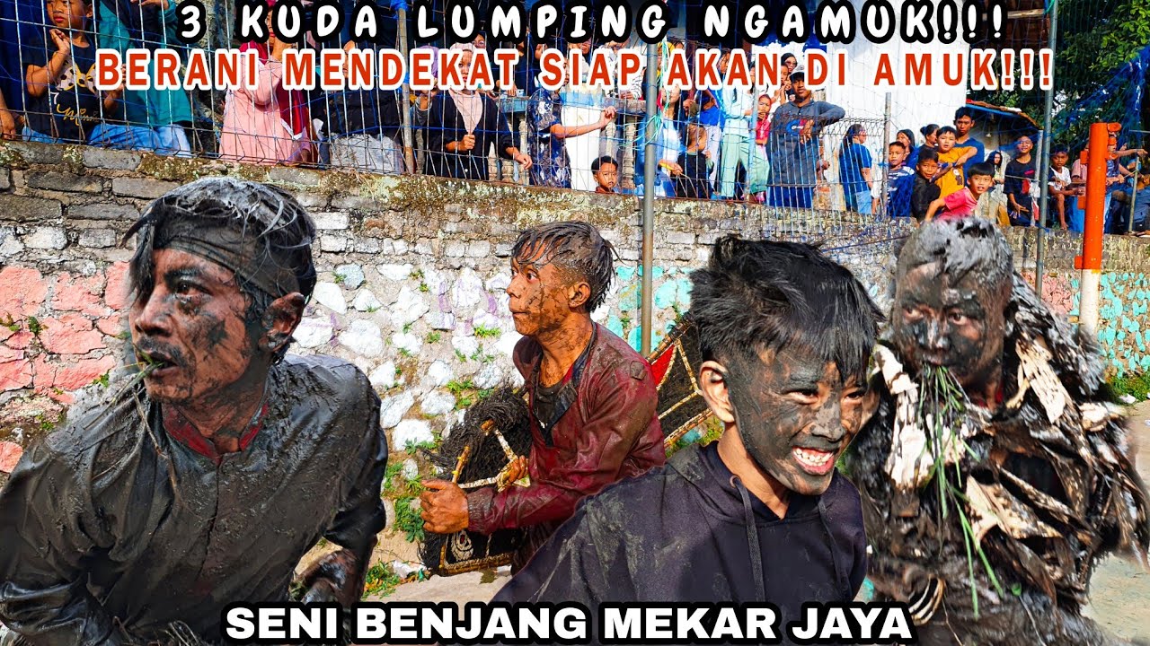 BOCIL KENA AMUK 3 KUDA LUMPING - LULUMPINGAN BENJANG MEKAR JAYA DI CIPOREAT