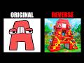 Reverse Alphabet Lore But In Mini World ( A-Z) | Alphabet Lore Meme | TD Rainbow