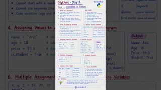 Python — Day 2: Variables in 60 Seconds! 🐍⚡ #shorts