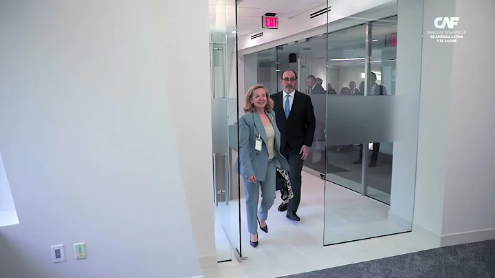 Reunión entre Presidente Ejecutivo de CAF, Sergio Díaz-Granados y Nadia Calviño presidenta Grupo BEI