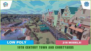 Godot 4 Environment Showcase: 19th Century Town and Courtyards - a harbour town @emaceart4063
