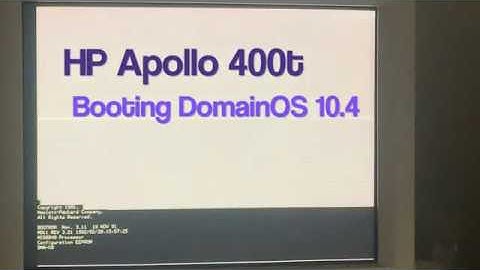 HP Apollo 9000/400t - Booting DomainOS 10.4 (Year 1992)