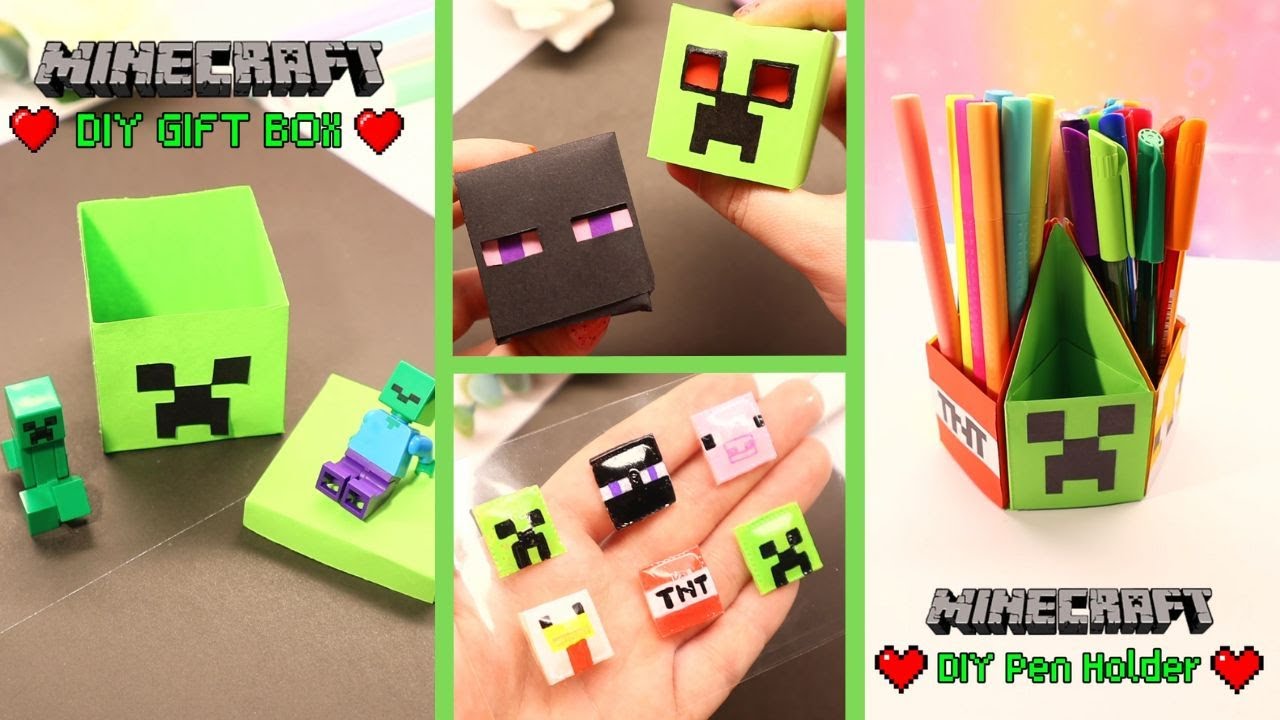 Minecraft DIY Crafts / How to make / Easy Paper Crafts / School ...