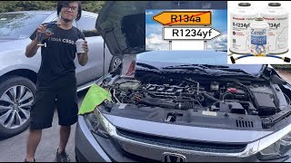 How To Recharge A/C 10th Gen Honda Civic 20162021 R1234YF InDepth | TSB Recall Condenser Issues