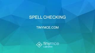 TinyMCE Spell Checking