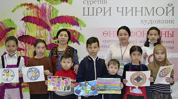 Jharna-Kala Exhibition Featuring Kid's Artwork in Nur-Sultan, Kazakhstan