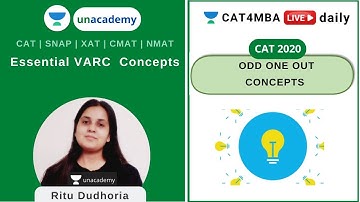 Essential VARC Concepts - Odd One Out | Unacademy CAT4MBA l Ritu Dudhoria