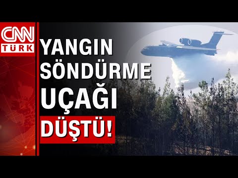 Rus yangın söndürme uçağı Kahramanmaraş'ta düştü!