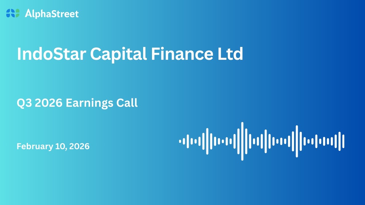 IndoStar Capital Finance Ltd Q3 FY2025-26 Earnings Conference Call