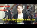 Comparatif puissance arbalte 35 livres 130 livres et 22lr