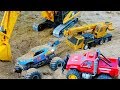 중장비 자동차 장난감 구출 모래놀이 포크레인 트럭놀이 Car Toy Rescue with Excavator