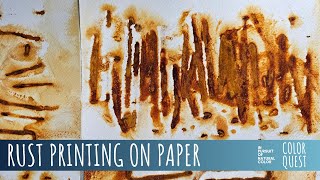 HOW TO RUST PRINT ON PAPER | ORGANIC COLOR | IRON | EARTH PIGMENTS | ECO-PRINTING