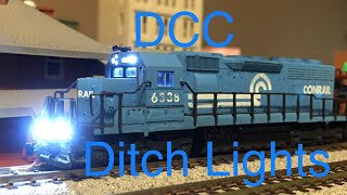 n scale Kato SD40 Non-DCC frame conversion to DCC and addition of Ditch lights. #kato  #diy #repair