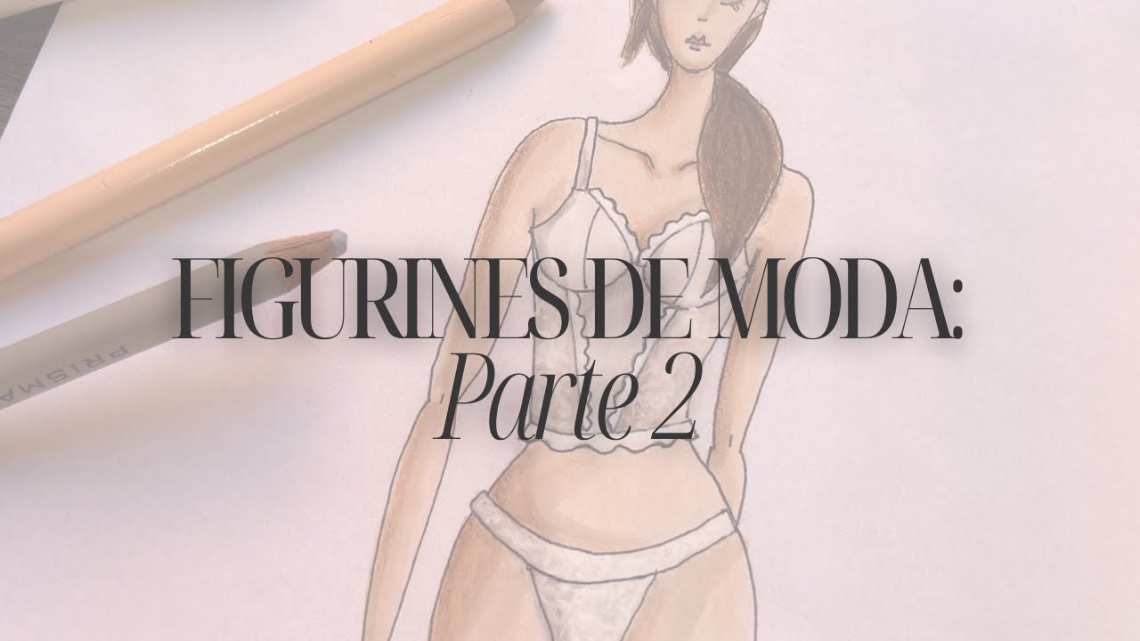 CÓMO PINTAR UN FIGURINES DE MODA: Paso a Paso/como pintar encaje/Parte 2/ Tefa Oquendo