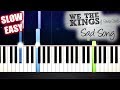 We The Kings - Sad Song ft. Elena Coats - SLOW EASY Piano Tutorial by PlutaX