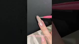 💧 Nude cat eye + dried flowers + water drop nail tutorial – soft dewdrop effect