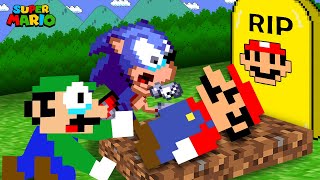 Luigi and Sonic R.I.P Mario | Sorry Mario...Please Comeback | Game Animation