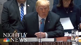 Donald Trump At UN Claims China Is Attempting To Interfere In U.S. Elections | NBC Nightly News