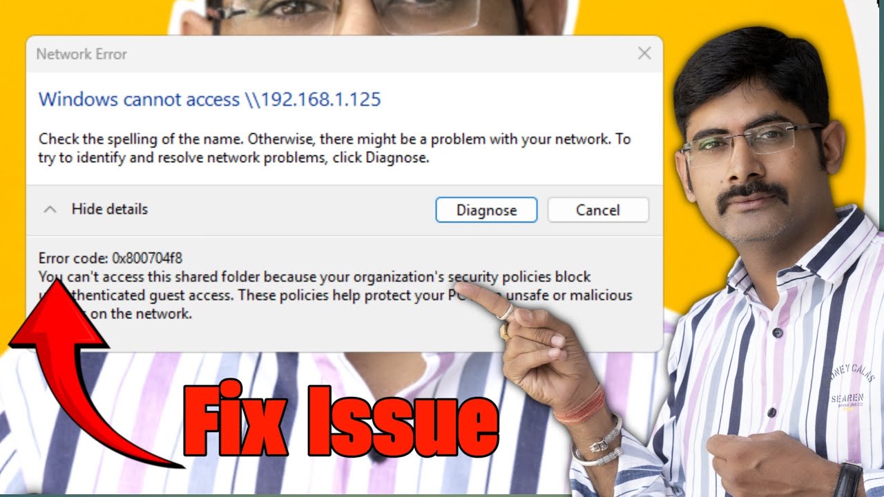How to fix You can't access this shared folder because your ...