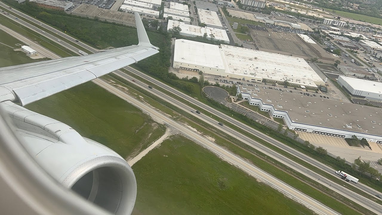 American Eagle ERJ-170 Windy and Turbulent Takeoff from Chicago O’Hare off Runway 22L ~ KORD/ORD