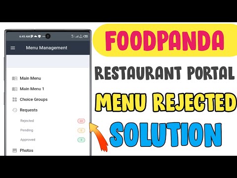 Foodpanda Resturent Portal Menu Rejected Solution - Foodpanda Menu Reject Solve Problem