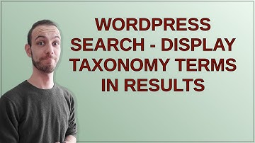 Wordpress: Wordpress Search - display taxonomy terms in results