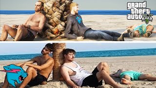 Surviving 24 Hours On A Deserted Island Recreated in GTA 5 Side-by-side Comparison