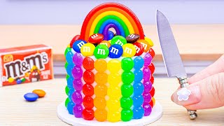 Miniature Rainbow Jelly Cake Decorating 🌈 1000  Satisfying Rainbow Chocolate Cake By Baking Yummy