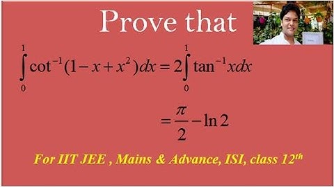 Integrate the function arccot(1-x+x^2) from 0 to 1