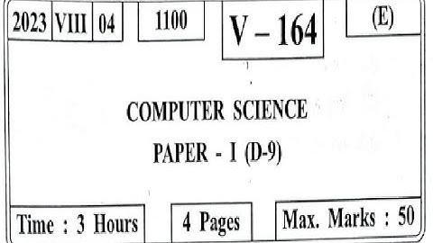 XII HSC JULY 2023 Computer Science-I Question  Paper  #hsc #computerscience     #maharashtraboard