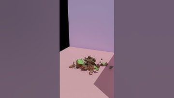 Minecraft Grass Block Shattering Into Piece #minecraft #blender #animation #satisfying #shorts