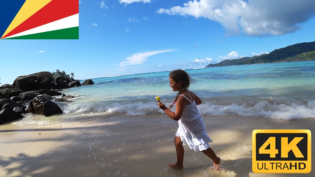 My Family at Empty Fairyland Beach Mahé Seychelles