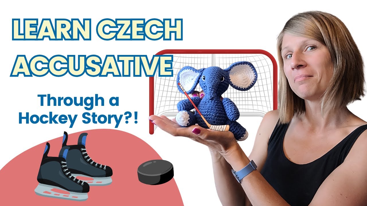Learn Czech accusative case with a funny story 🏒 | Slon Jonáš plays hockey (slow Czech w/ subtitles)