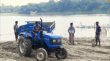 Sand load tractor in The Biggest River Unloading Digital hydraulic facility system method Ep.28