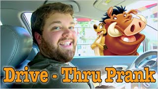 Timon and Pumbaa at the Drive Thru  Impression Prank