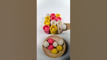 Color Sorting Wooden Balls ASMR  #oddlysatisfying