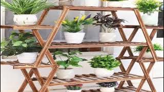 Rak Bunga Kayu Multi Tingkat Ekstra Besar Tempat Tanaman Rak Bonsai Dalam dan Luar Ruangan