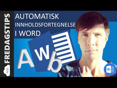 Video: Hvordan Lage En Innholdsfortegnelse I Word