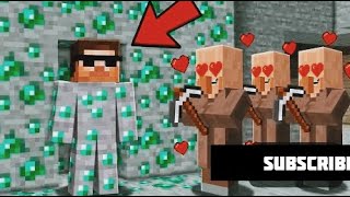 I Fooled Villager by Turning into a Emerald in Minecraft..