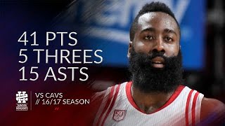 James Harden 41 pts 5 threes 15 asts vs Cavs 16\/17 season