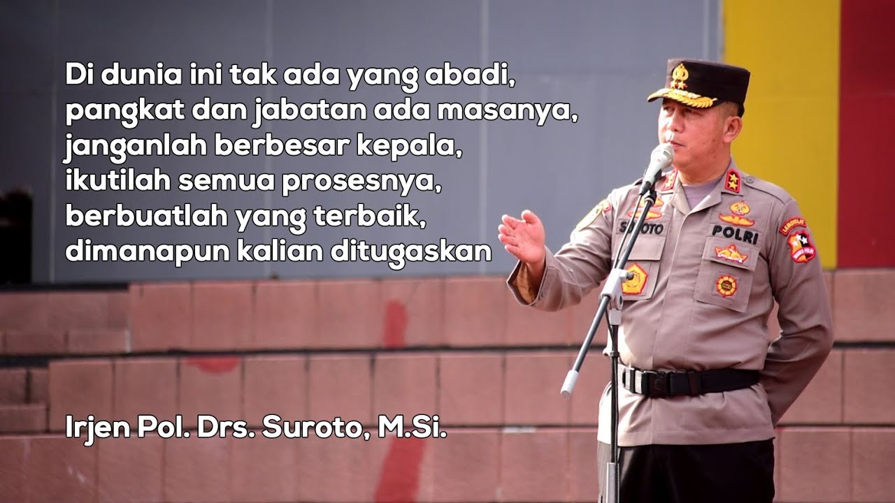 PROFILE IRJEN POL Drs. SUROTO, M.Si.