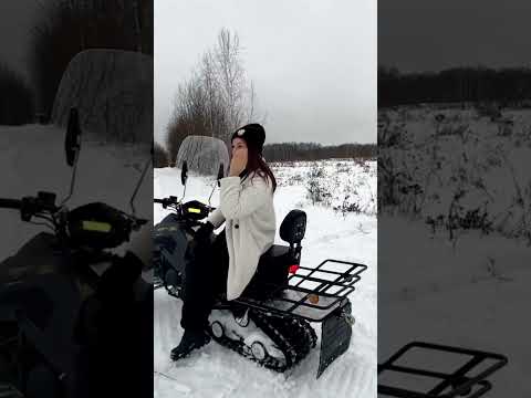 Опасная езда на снегоходе Motax Snow 200