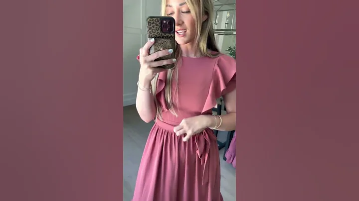 Clary Dress in Magnolia Pink Try On in XS