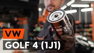 Engine oil filter change on VW GOLF IV (1J1) - video instructions