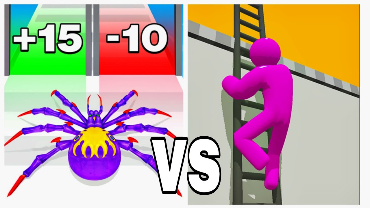 Ladder Master vs Spider Run - ASMR Gameplay (NOOB vs PRO vs HACKER)