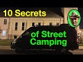 10 SECRETS of STREET CAMPING: Comfort, Safety, Fun by FULL-TIMER in a Class B RV Winnebago TRAVATO